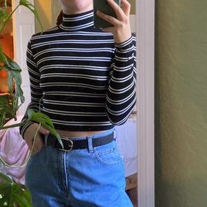 Striped Turtle Neck